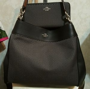 NWT Jaquard Leather Lexi Shoulderbag Set